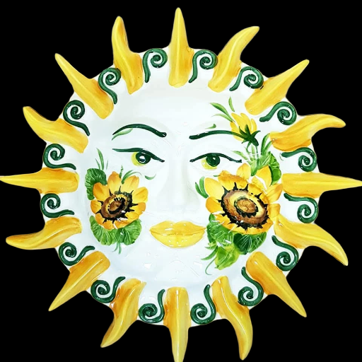 Decorazione murale a forma di sole realizzata a mano - Handcrafted Sun Wall Decor