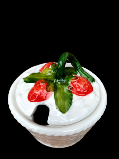 Zuccheriera in ceramica - Ceramic Strawberry Jam Jar