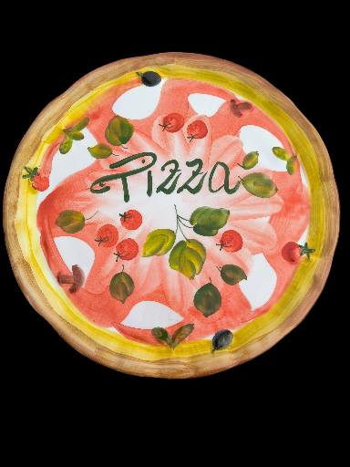 Piatto per pizza in ceramica dipinto a mano - Hand-Painted Ceramic Pizza Plate