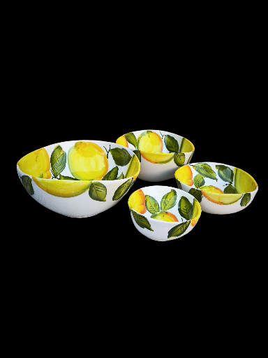 Ciotole in ceramica decoro limoni dipinte a mano - Hand-Painted Lemon Ceramic Bowl