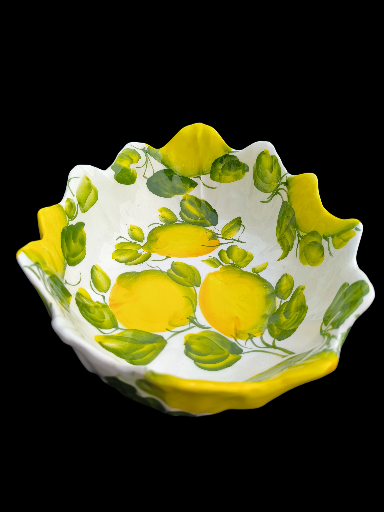 Ciotola in ceramica dipinta a mano a forma di limone - Hand-painted Lemon Ceramic Bowl