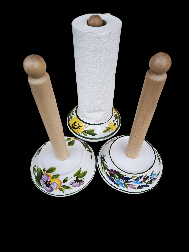 Porta asciugamani di carta dipinto a mano - Hand-Painted Paper Towel Holder