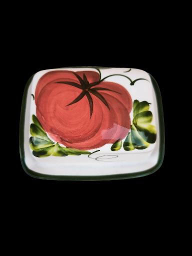 Burriera in ceramica dipinta a mano - Handpainted Ceramic Butter Dish