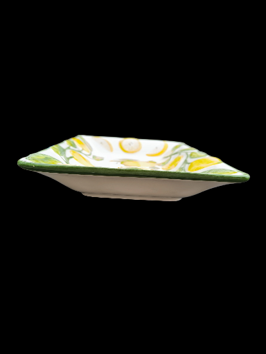Piatto da portata in ceramica con motivo a limone - Lemon Motif Ceramic Serving Platter