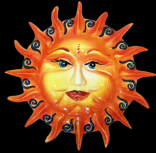 Decorazione murale a forma di sole realizzata a mano - Handcrafted Sun Wall Decor