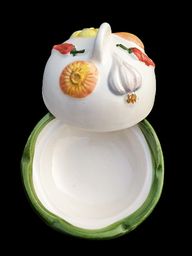 Porta aglio, peperoncino in ceramica  - Ceramic garlic and chili pepper holder