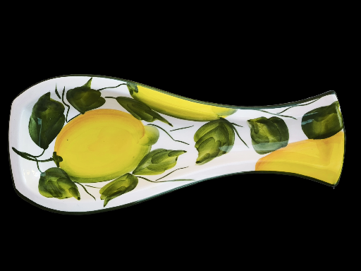 Poggiamestolo in ceramica decorato limone - Ceramic Spoon Rest decorated lemon