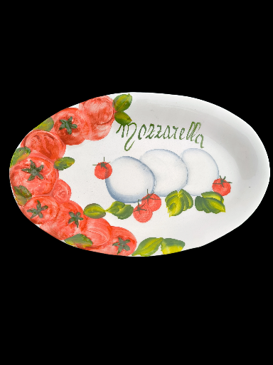 Piatto per mozzarella in ceramica dipinto a mano - Hand-Painted Mozzarella Ceramic Platter