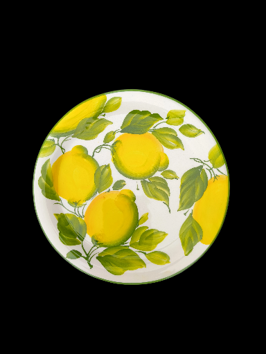 Piatto in ceramica decoro Limone - Lemon Motif Ceramic Plate