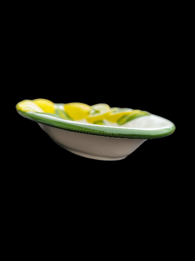 Piatto in ceramica a tema limone - Lemon-Themed Ceramic Platter