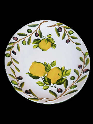 Vassoio in ceramica con limone e olive - Ceramic Lemon & Olive Plate