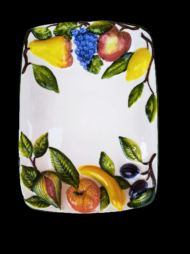 Fruttiera in ceramica rettangolare - Decorative Fruit Ceramic Plate