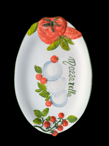 Piatto da portata in ceramica per mozzarella - Ceramic Mozzarella Serving Platter