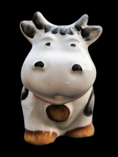 Lattiera in ceramica a forma di mucca - Cow-Shaped Ceramic Creamer