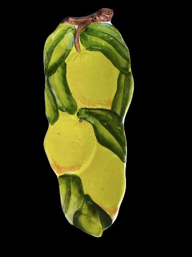 Poggiamestolo in ceramica limone in rilievo - Lemon Ceramic spoon rest