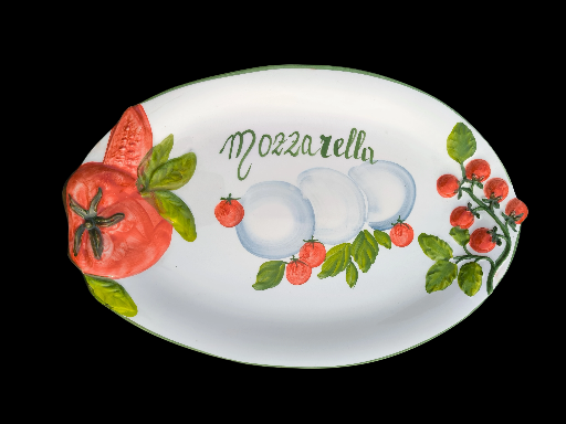 Piatto da portata in ceramica per mozzarella - Ceramic Mozzarella Serving Platter