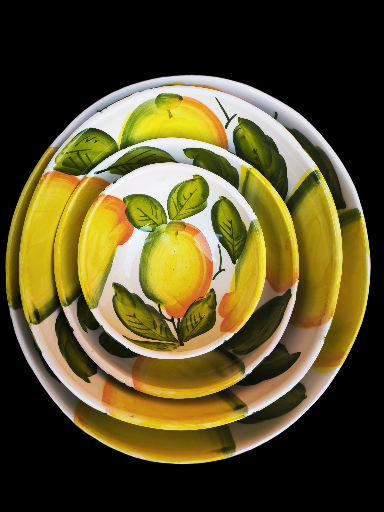 Ciotole in ceramica decoro limoni dipinte a mano - Hand-Painted Lemon Ceramic Bowl