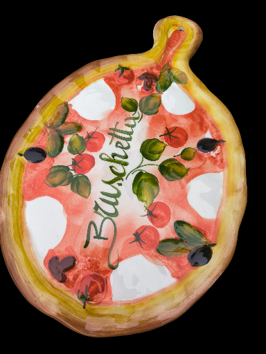 Tagliere salumi decorato a mano - Hand-Painted Ceramic Salumi Board