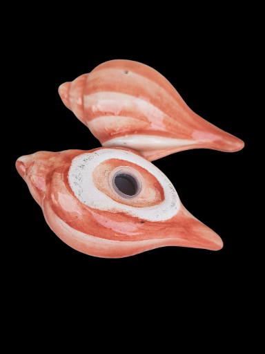 Saliera e pepiera in ceramica a forma di conchiglia - Ceramic Seashell Salt & Pepper Shakers