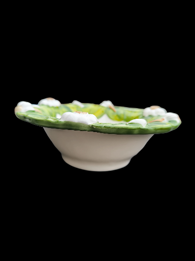 Ciotolina da insalata decoro aglio e peperoncino - Vegetable-Themed Ceramic Bowl
