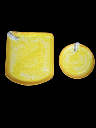 Piatto giallo in ceramica per formaggio - Yellow Cheese Ceramic Plate