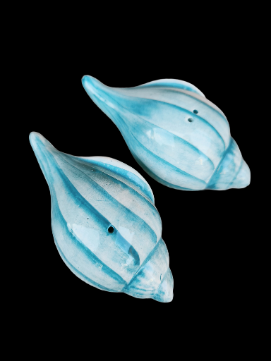 Saliera e pepiera in ceramica a forma di conchiglia - Ceramic Seashell Salt & Pepper Shakers
