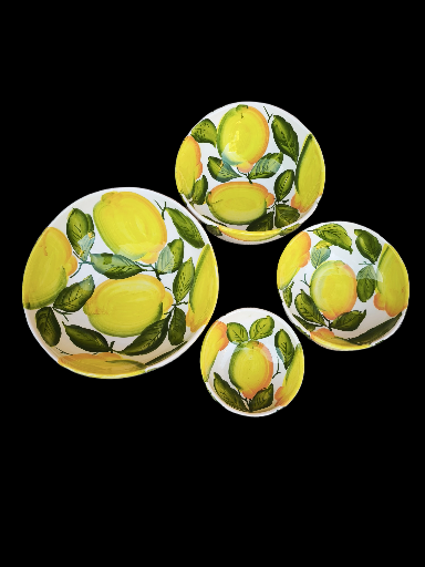 Ciotole in ceramica decoro limoni dipinte a mano - Hand-Painted Lemon Ceramic Bowl