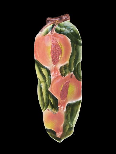 Poggia mestolo in ceramica a forma di melograno - pomegranate-shaped ceramic spoon rest