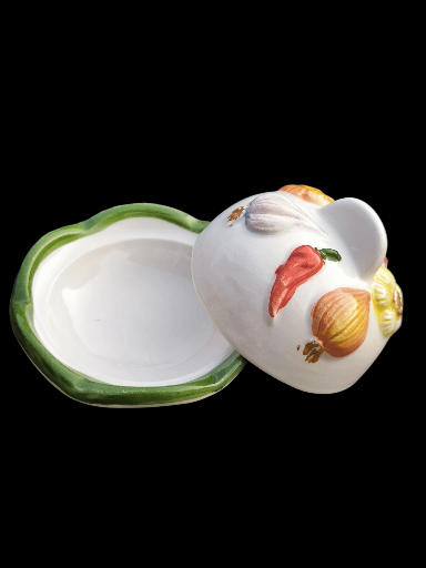 Porta aglio, peperoncino in ceramica  - Ceramic garlic and chili pepper holder
