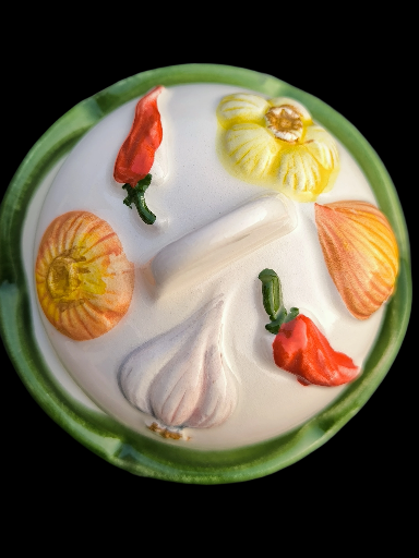 Porta aglio, peperoncino in ceramica  - Ceramic garlic and chili pepper holder