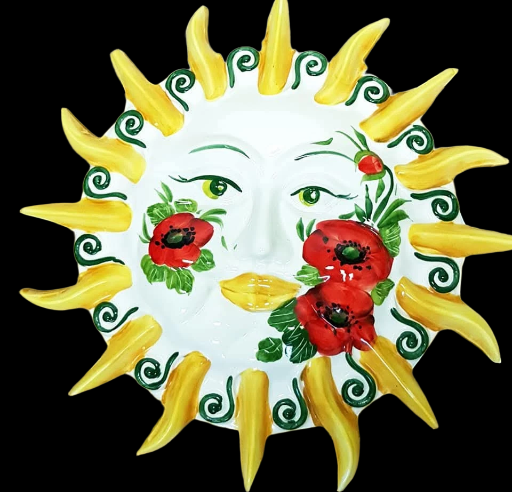 Decorazione murale a forma di sole realizzata a mano - Handcrafted Sun Wall Decor