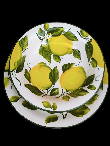 Piatto in ceramica decoro Limone - Lemon Motif Ceramic Plate