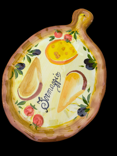 Tagliere formaggio decorato a mano - Hand-Painted Cheese Serving Platter