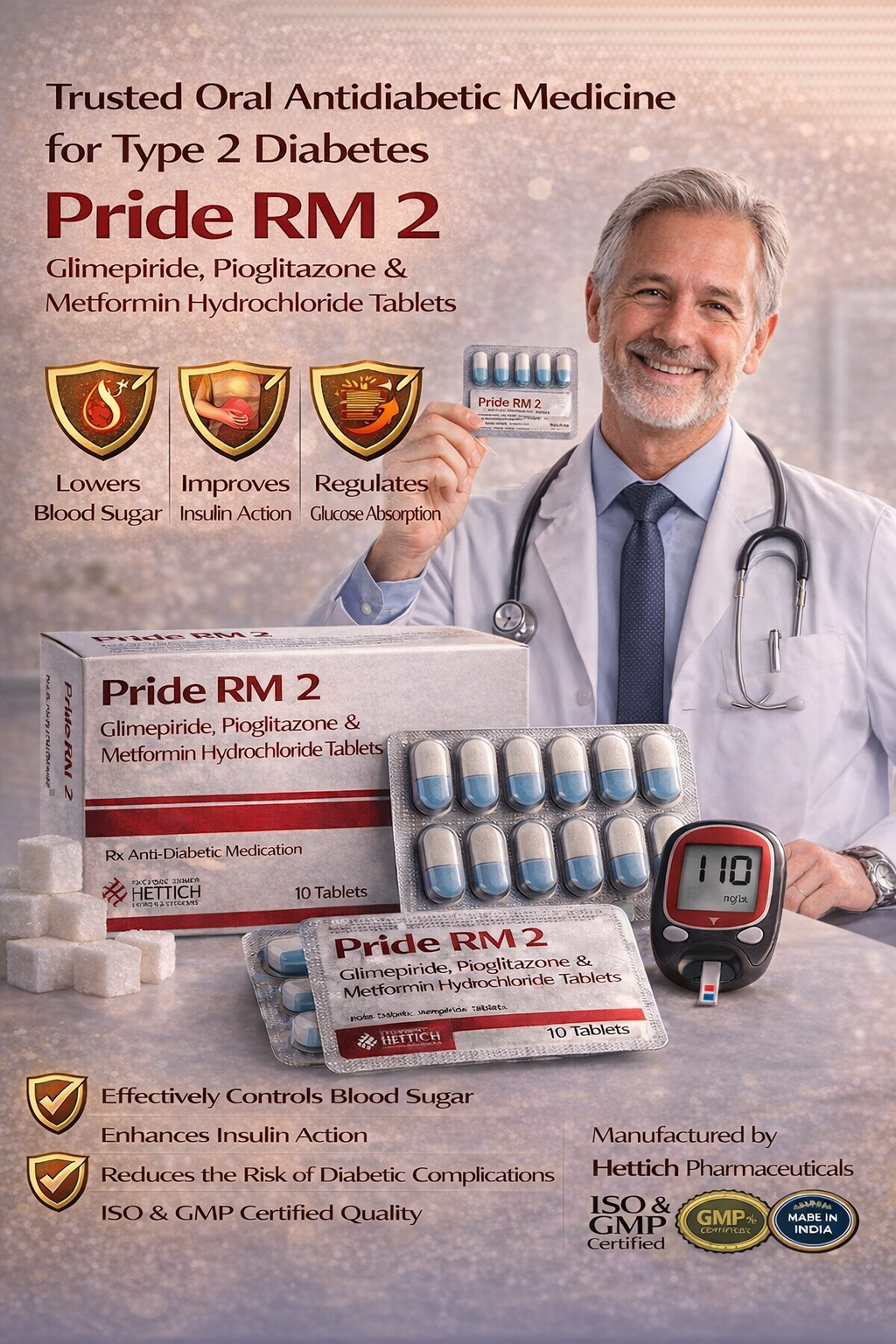 PRIDE PM-2 Tablets – Triple Combination for Diabetes Management