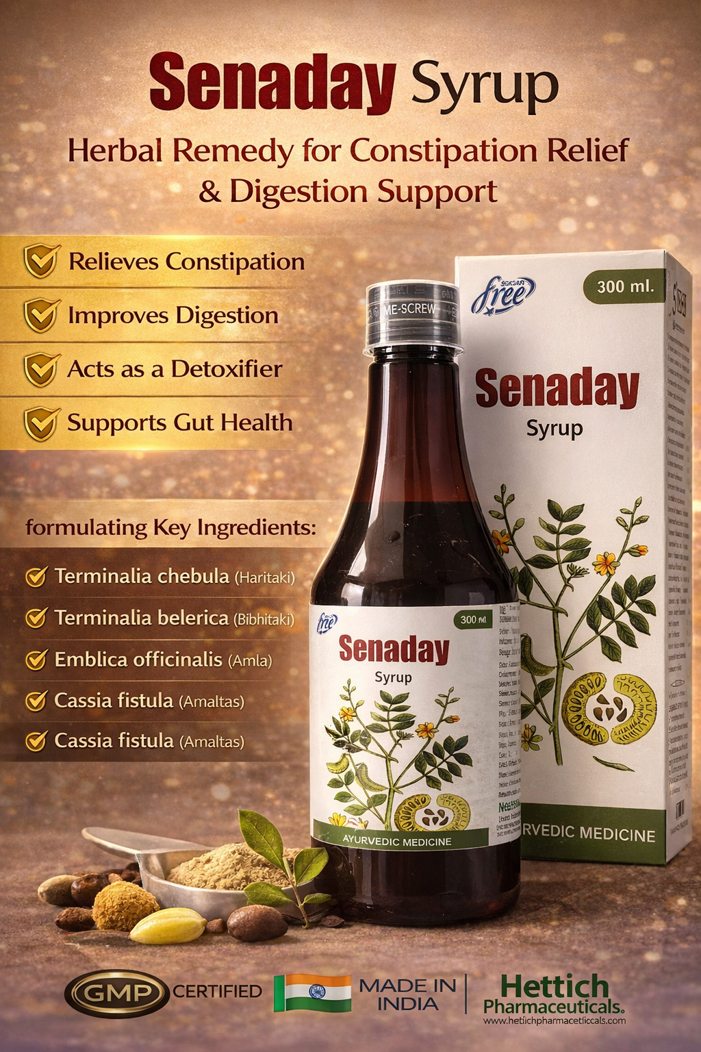 Senaday Syrup – Sugar Free Ayurvedic Digestive Care (300 ml)