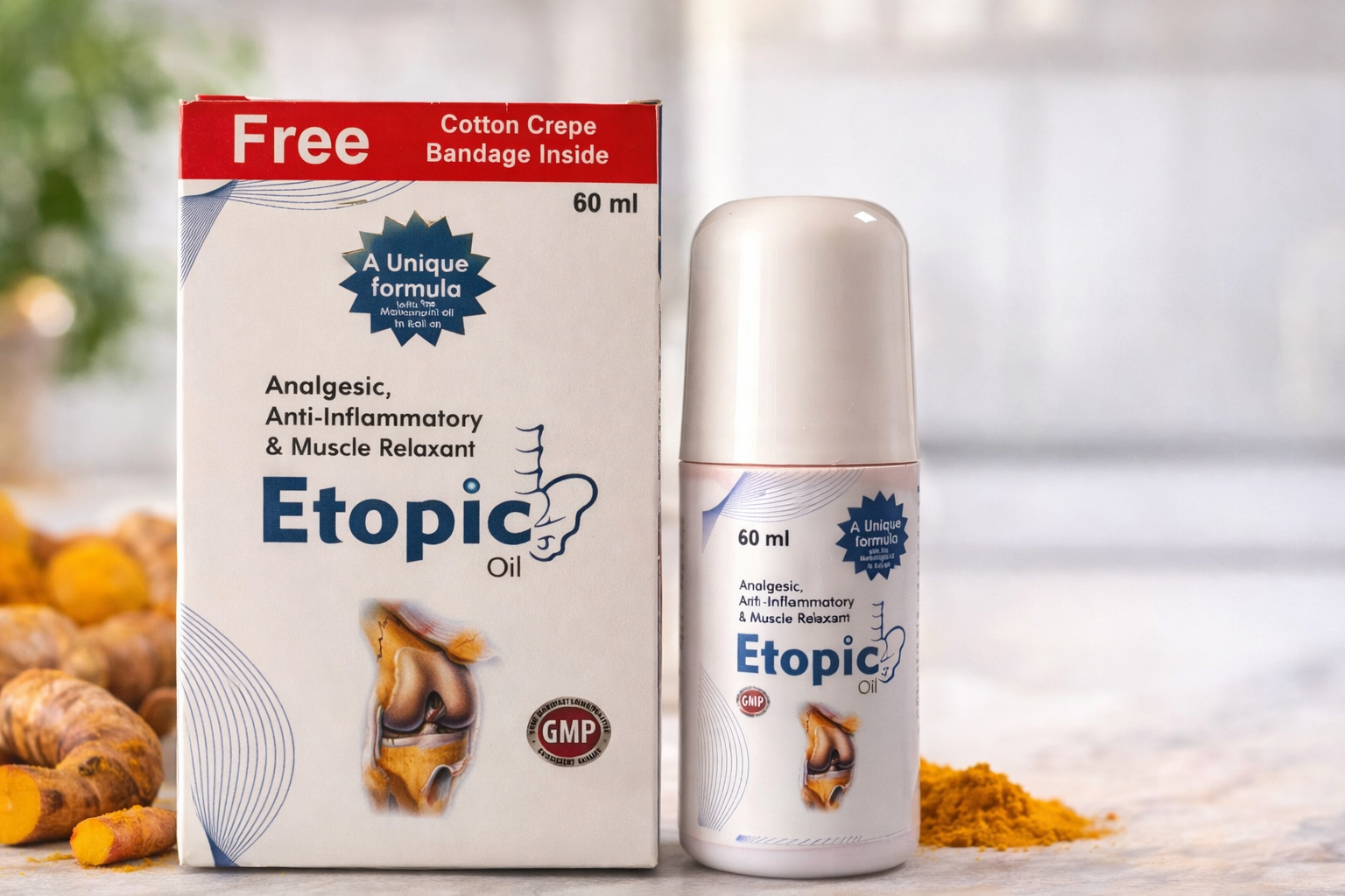 Etopic Pain Relief Oil | Fast-Acting Anti-Inflammatory & Muscle Relaxant Formula