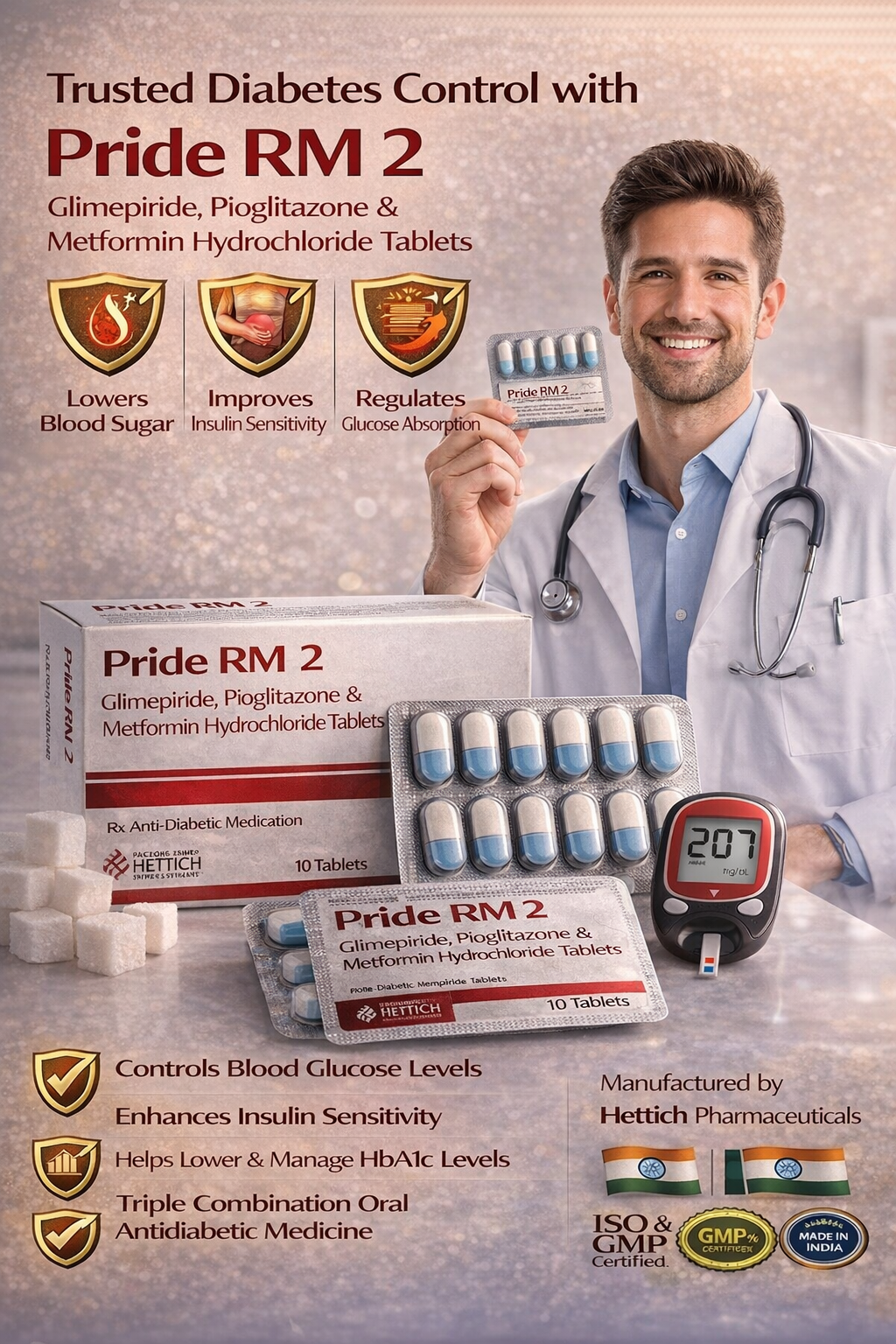 PRIDE PM-2 Tablets – Triple Combination for Diabetes Management