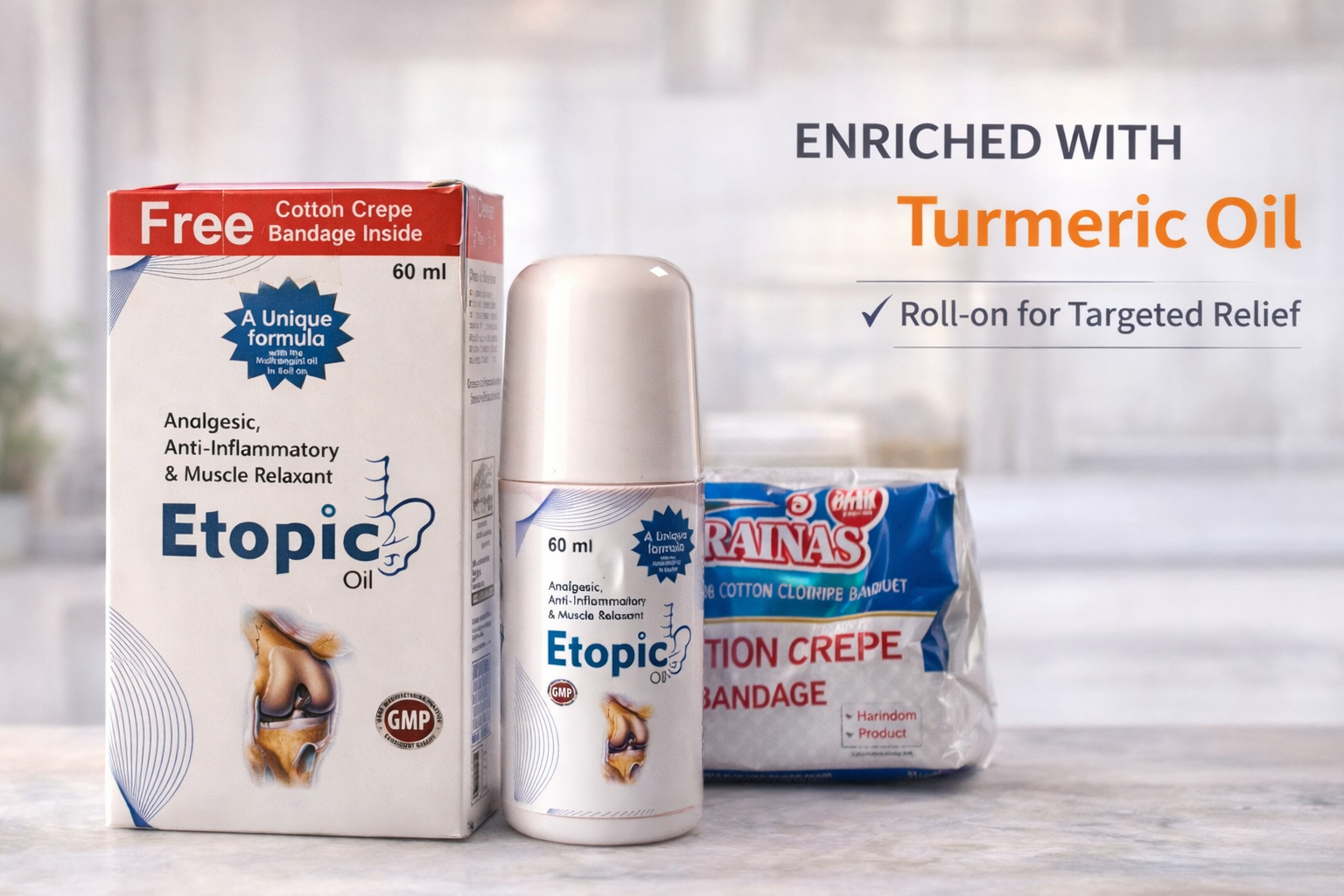 Etopic Pain Relief Oil | Fast-Acting Anti-Inflammatory & Muscle Relaxant Formula