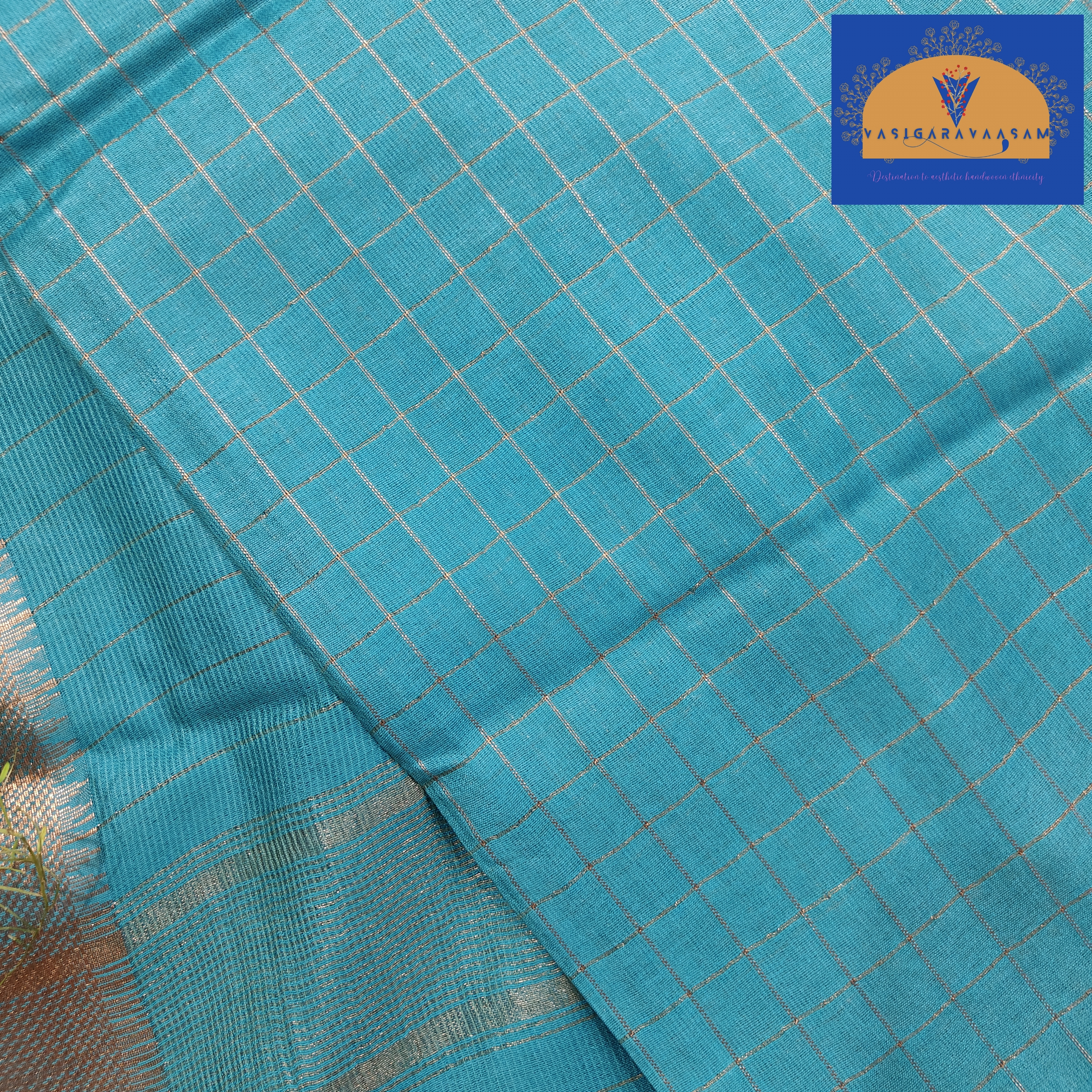 Elegant Teal Silk Saree