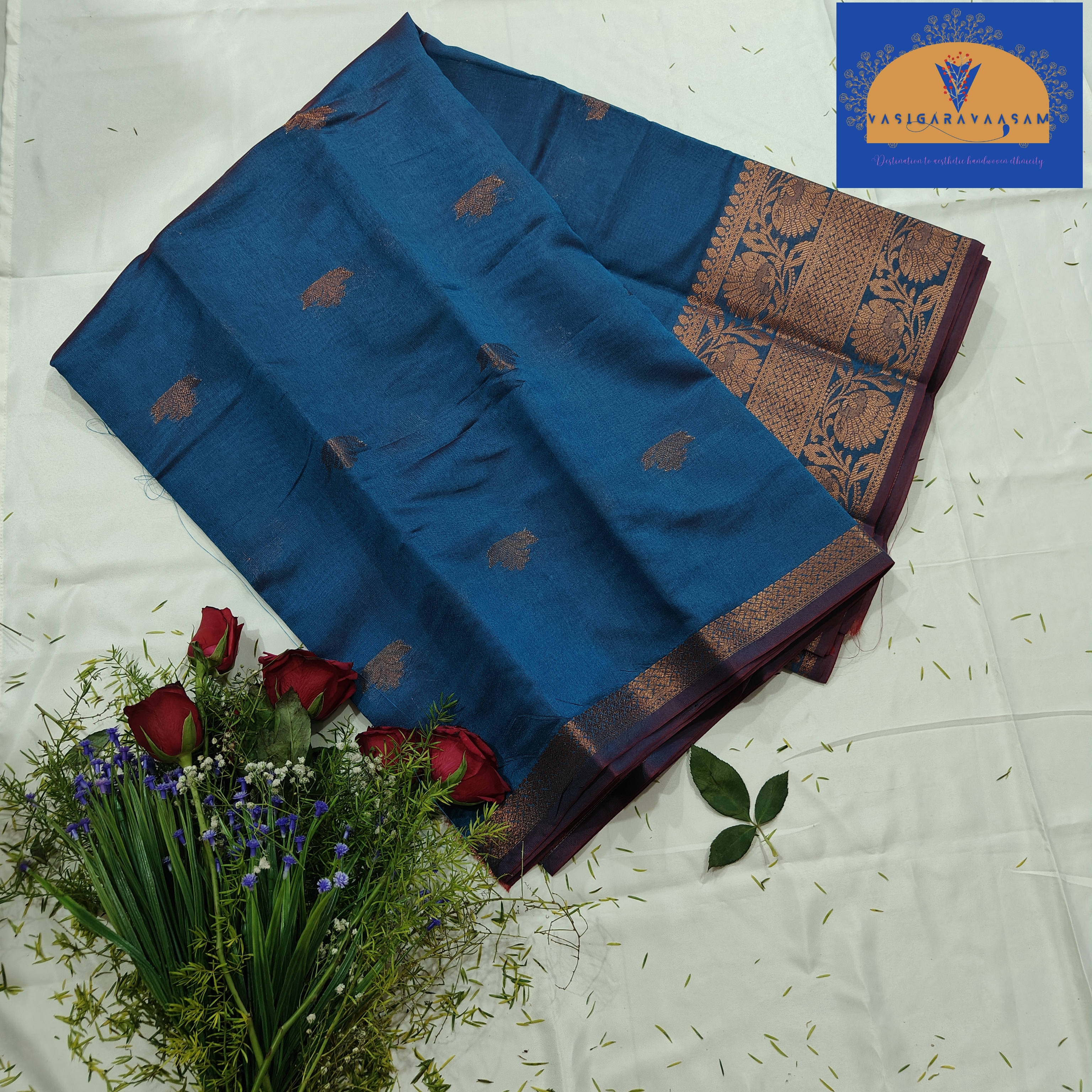 Blue Kanjivaram Silk Saree