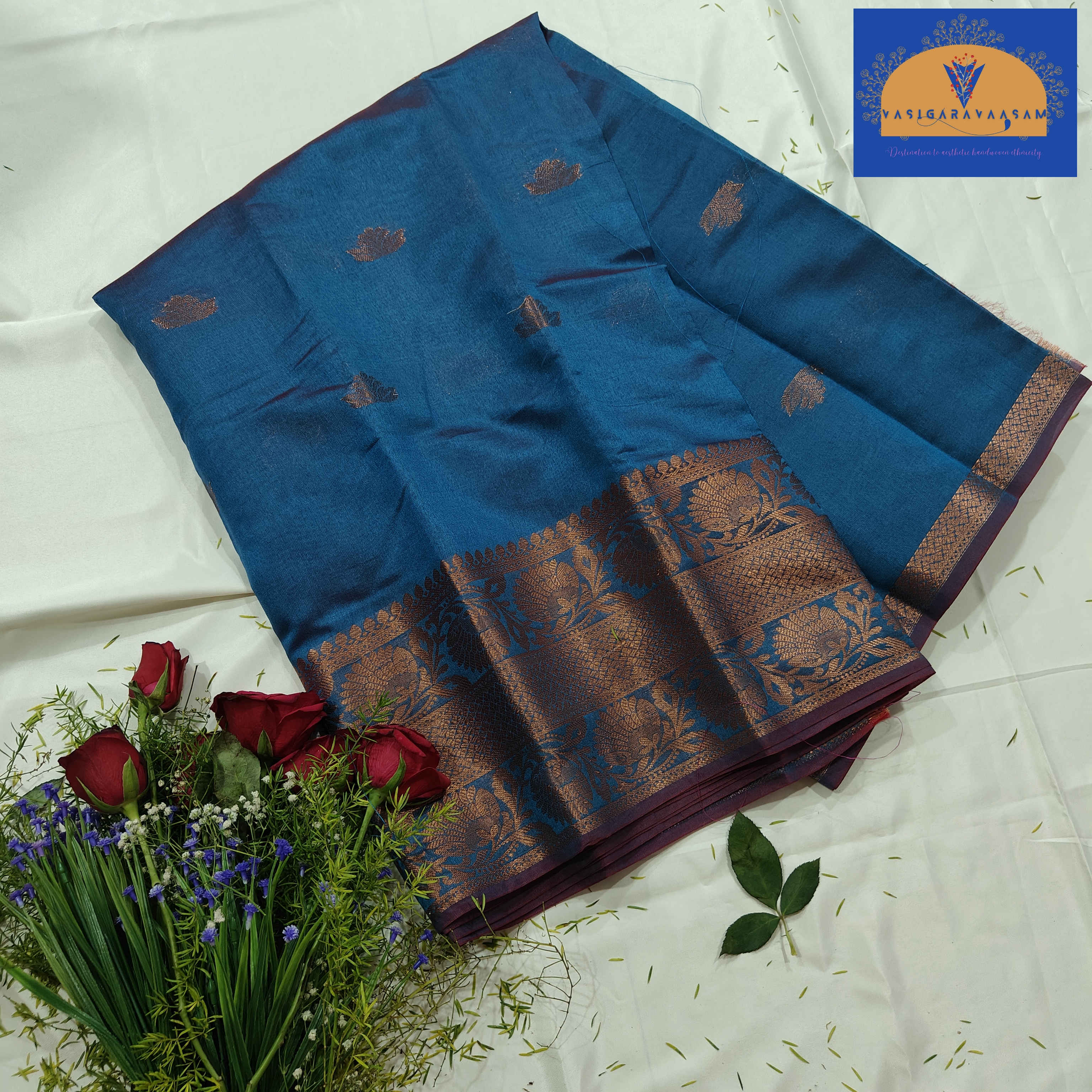 Blue Kanjivaram Silk Saree