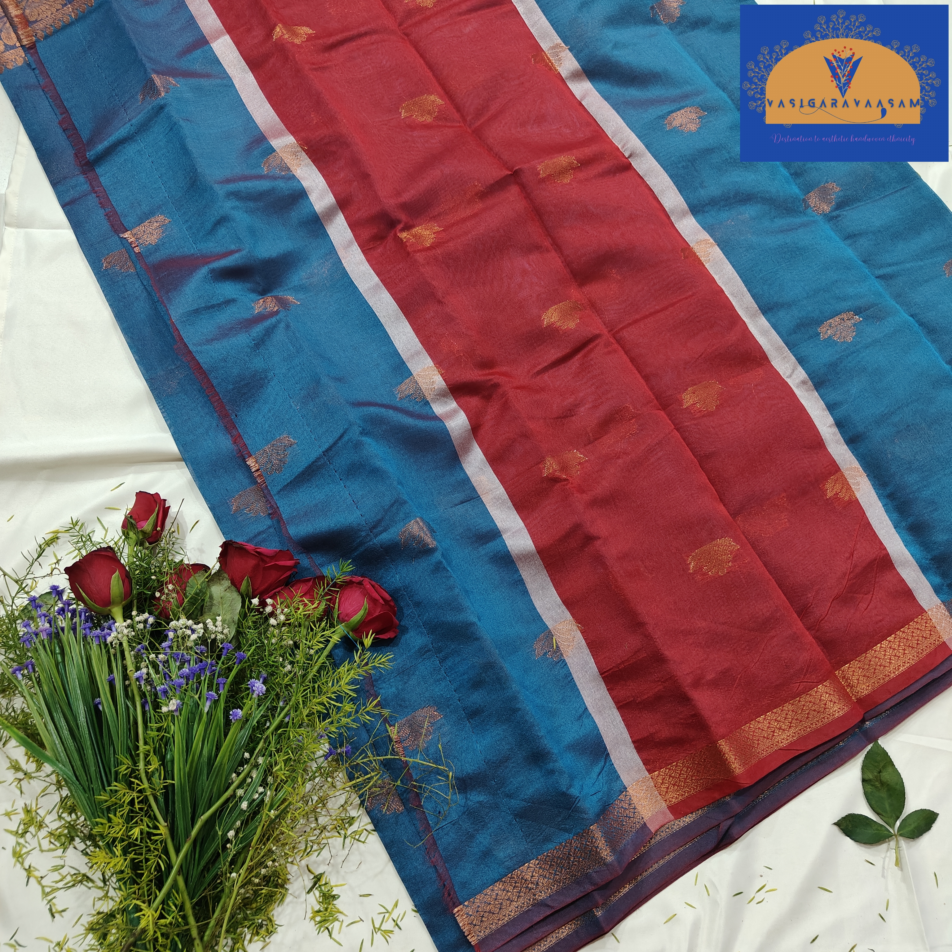 Blue Kanjivaram Silk Saree