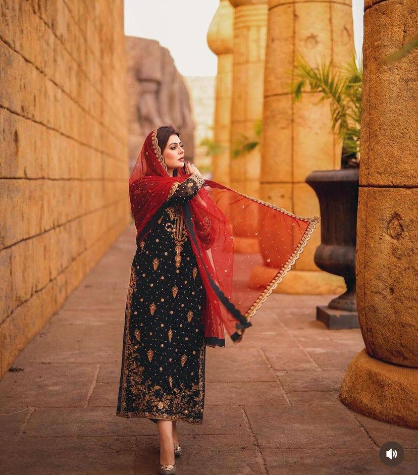 Designer Black Embroidered Suit