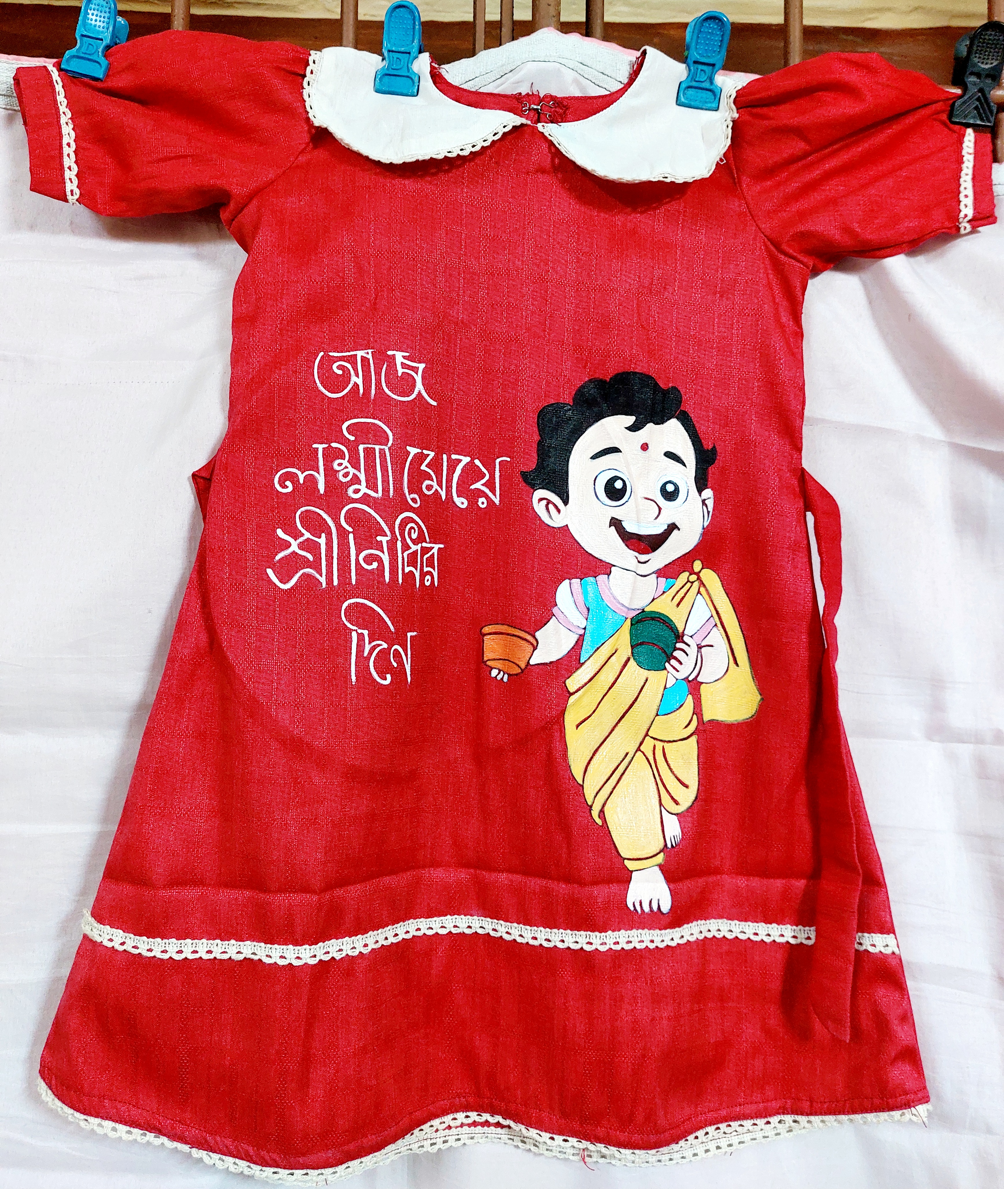 Hand-Painted Baby Dress