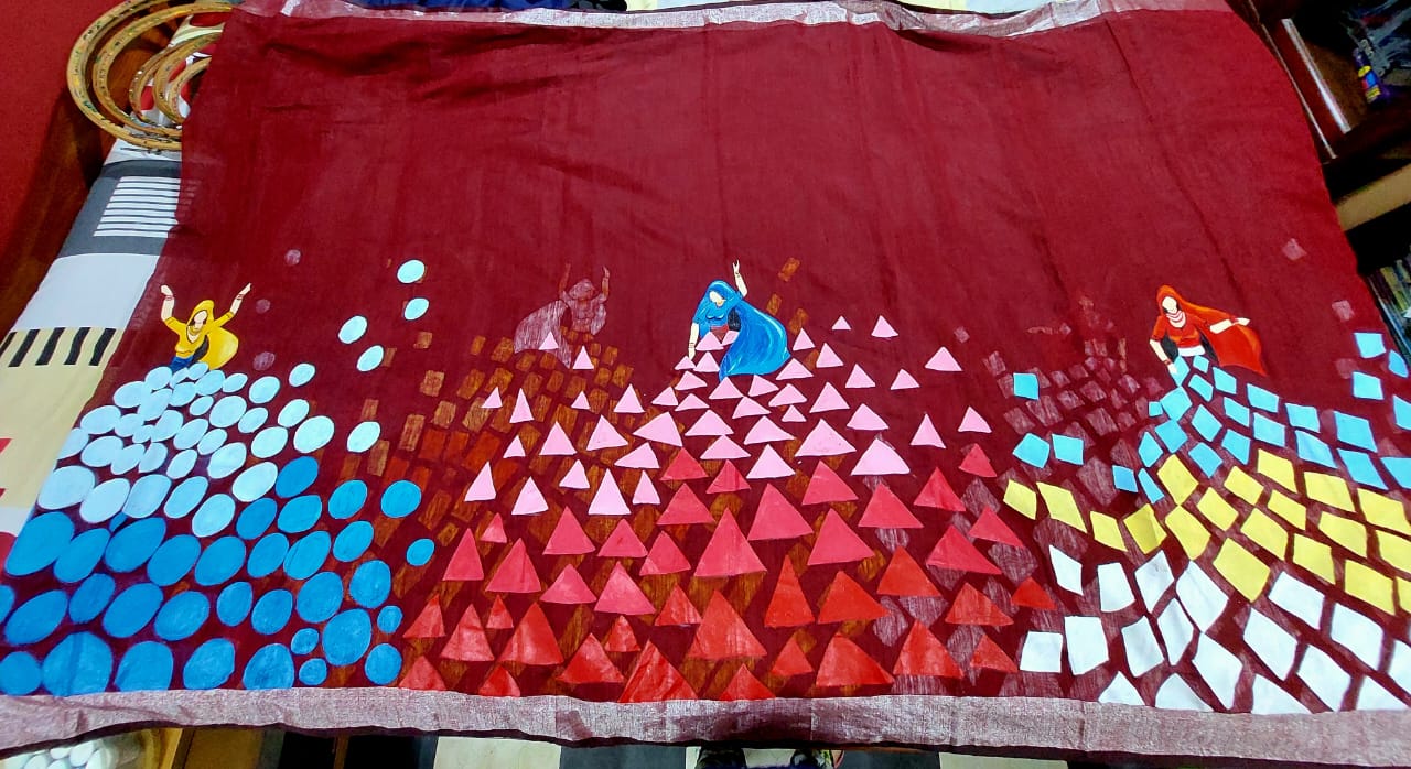 Hand-Painted Saree