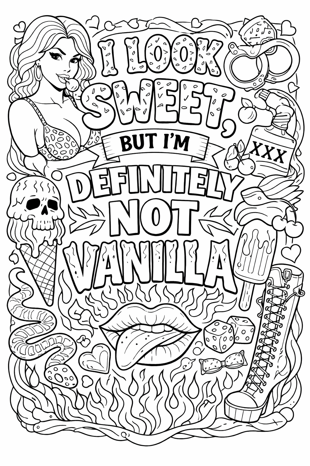 Niet-Vanille Kleurplaat