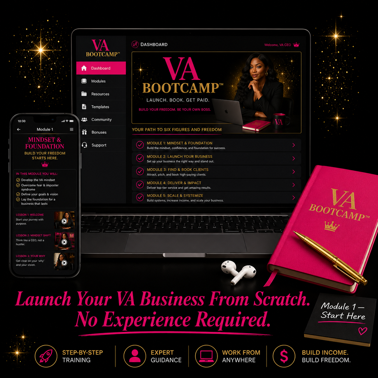 VA Bootcamp™ — Launch Your Virtual Assistant Business From Scratch. No Experience Required.