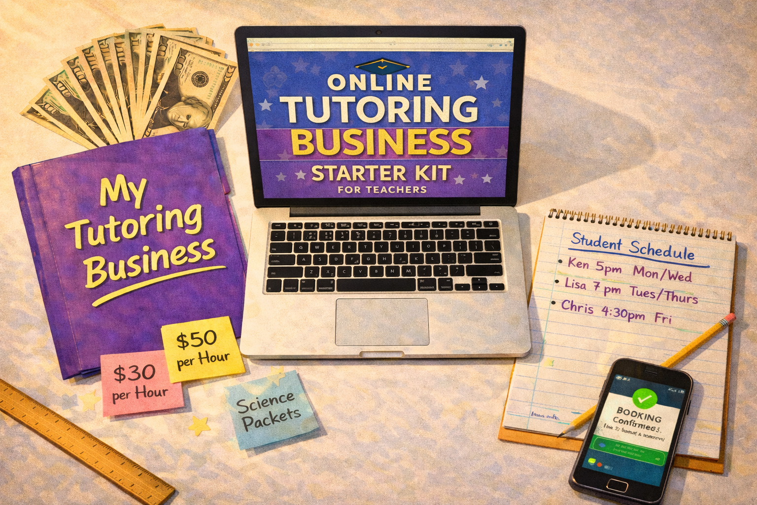 Online Tutoring Business Starter Kit for Teachers — Book Your First Student, Set Your Rates, and Start Earning What You Are Actually Worth | Instant Digital Download