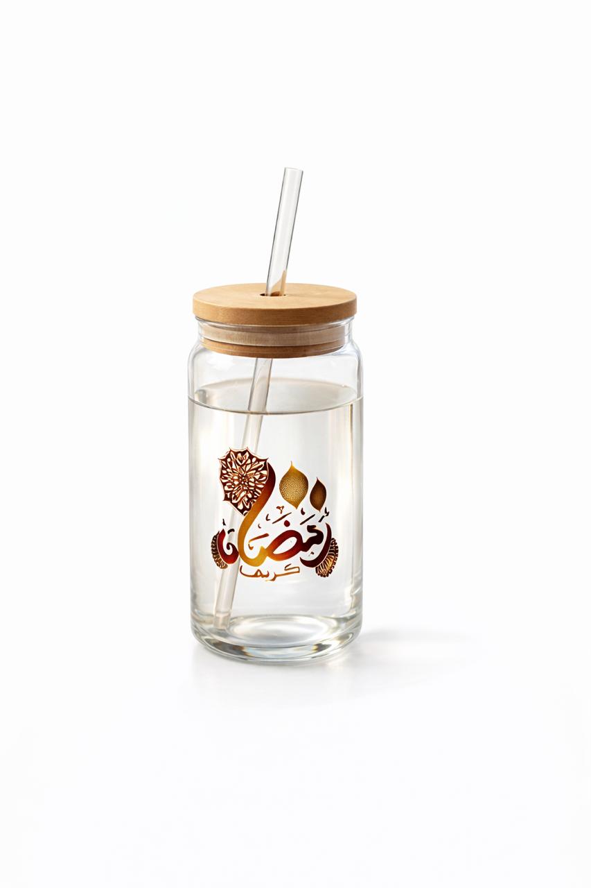 Bamboo Lid Glass Water Bottle