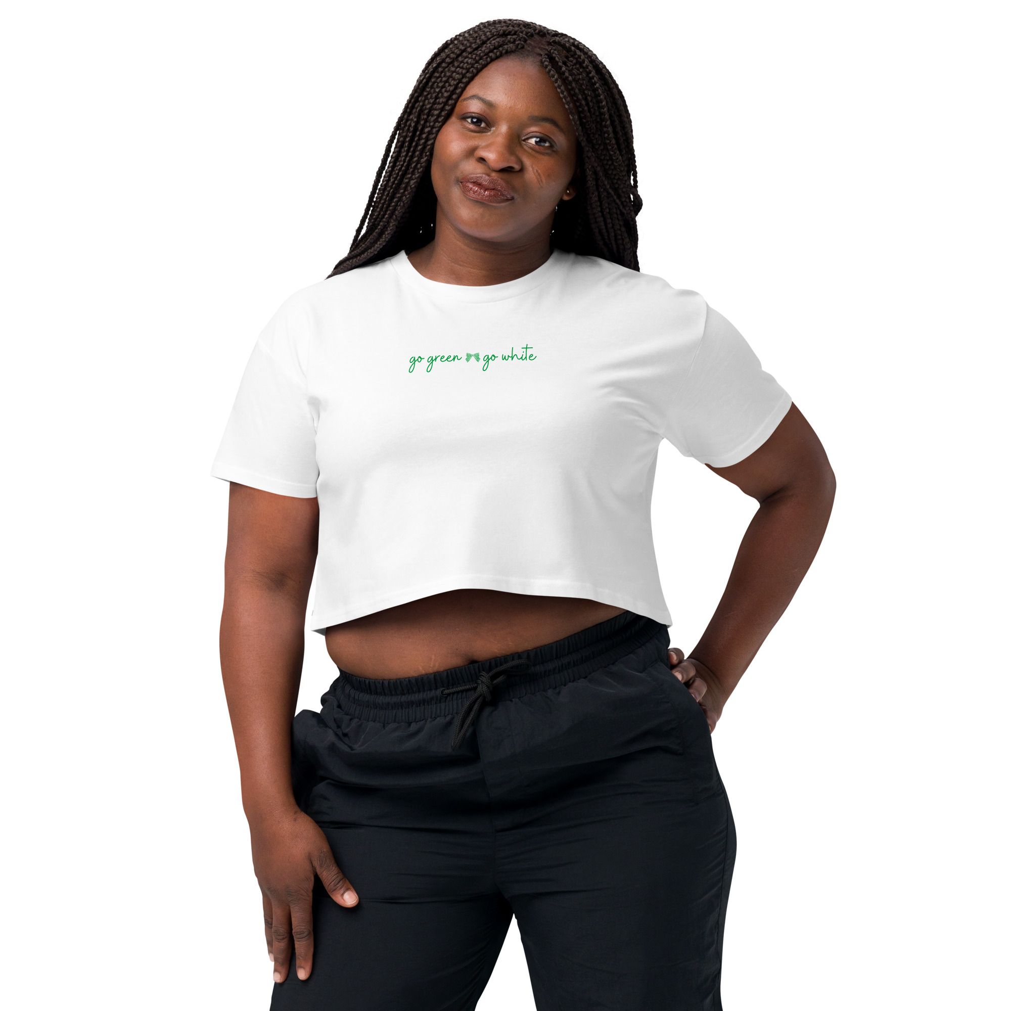 MSU Go Green Go White Women’s crop top